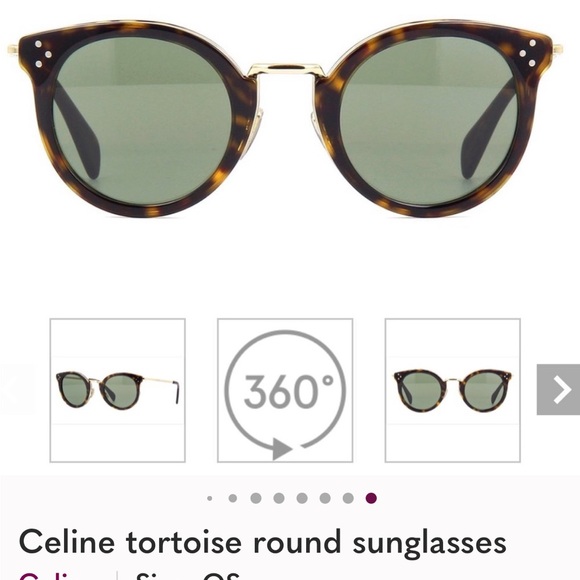 Celine Brown Tortoise Sunglasses - Picture 1 of 7